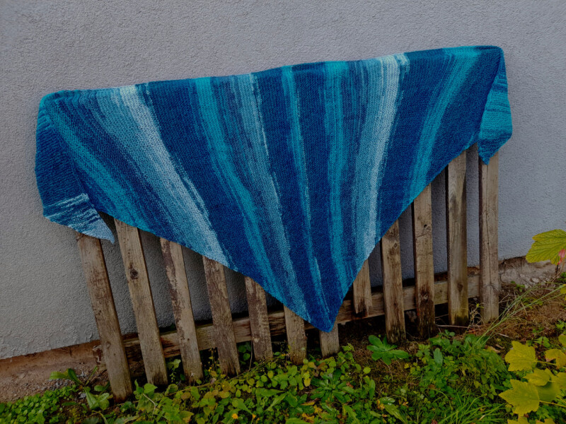 Šátek (pléd) - mořské vlny